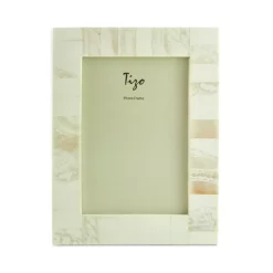 Flash Sale ⌛ Tizo Bone Look Block Frame Natural White, 8" X 10" White/multi 👍
