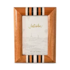 Best deal 🎁 Juliska Stonewood Stripe Frame, 4" X 6" Natural Multi 👍