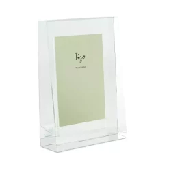 New 🔔 Tizo Clear Crystal Glass Pyramid Shape Frame, 4" X 6" 😍