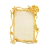 New ⌛ Jay Strongwater Breanna Floral Branch Frame, 4" X 6" Gold 🥰