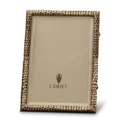 Best Pirce 😍 L'Objet Gold Scales Frame, 8" X 10" 🧨