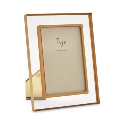 Budget 🛒 Tizo Lucite Bordered Easel Back 8" X 10" Picture Frame Gold 👏