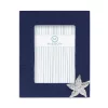 Coupon 🔔 Mariposa Navy Blue Linen With Starfish Frame, 5" X 7" 💯
