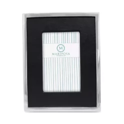 Wholesale 👏 Mariposa Leather With Metal Border Frame, 4" X 6" Black 🔔