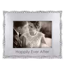 Budget 🤩 Mariposa "HAPPILY EVER AFTER" Pearl Drop Frame, 5" X 7" Silver ✨