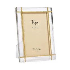 Cheap 🥰 Tizo Lucite Frame With Gold Tone Inlay Collection Lucite/gold 👏