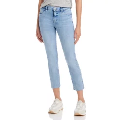 Cheapest 🔥 FRAME Le High Mid Rise Cropped Straight Leg 👖 Jeans In Aura 🧨