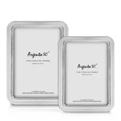 Hot Sale ⭐ Argento SC Argento Curved Inner Bead Sterling Silver Frame ❤️
