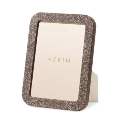 Outlet 😉 AERIN Modern Shagreen Frame, 5" X 7" Chocolate 🔥