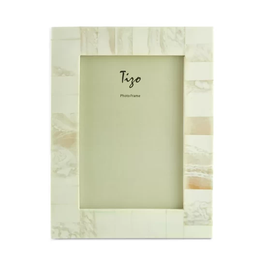 Budget 🎉 Tizo Bone Look Block Frame Natural White, 5" X 7" White/multi 🔥 1 Budget 🎉 Tizo Bone Look Block Frame Natural White, 5" X 7" White/multi 🔥