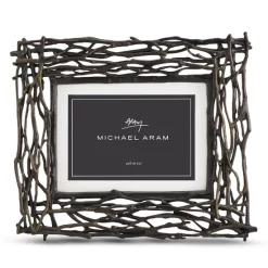 Deals 🧨 Michael Aram Oxidized Twig Frame, 7" X 5" Metal 🎁