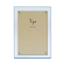 Best reviews of ⌛ Tizo Double Border Lucite Frame, 4" X 6" Clear/turquoise 🌟