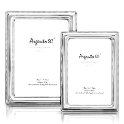 Hot Sale 😉 Argento SC Argento Double Bead Sterling Silver Frame 🎁