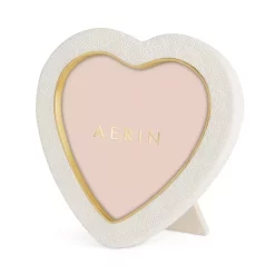 Buy 🔔 AERIN Shagreen Heart Frame, Cream 🥰