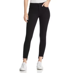 Best Pirce ๐งจ FRAME Le Skinny De Jeanne Raw Stagger Mid Rise Cropped Skinny ๐ Jeans In Film Noir ๐