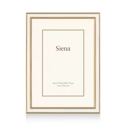 Deals 😀 Siena White Enamel With Gold Frame 🎉