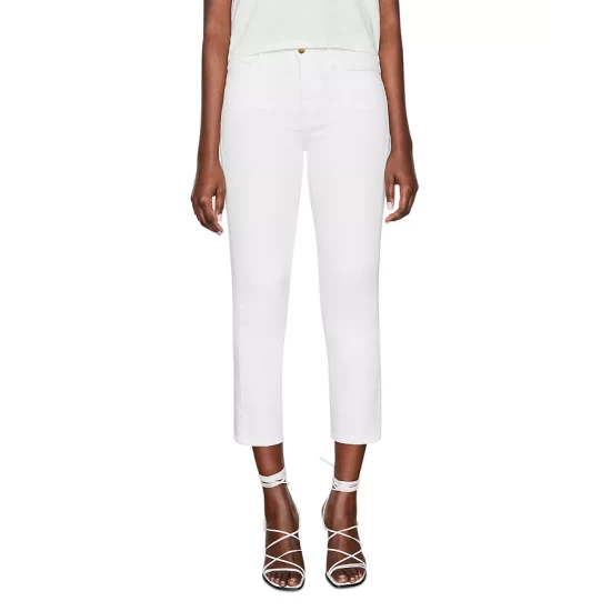 Best Sale 🥰 FRAME Le High High Rise Ankle Straight-Leg 👖 Jeans In Blanc 😍 1 Best Sale 🥰 FRAME Le High High Rise Ankle Straight-Leg 👖 Jeans In Blanc 😍