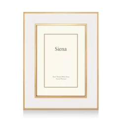 Deals 🥰 Siena White Enamel With Gold Frame, 5" X 7" 🔔