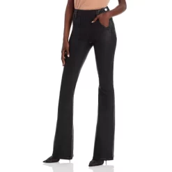 Best reviews of 🔥 FRAME Le Flare De Francois High Rise Flare 👖 Jeans In Noir 🧥 Coated 🌟