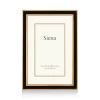 Budget 🛒 Siena Wide Enamel With Gold Frame, 4" X 6" Black ✨