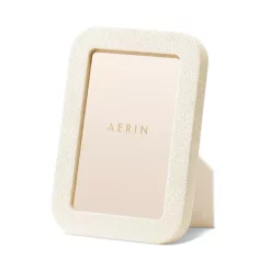 Budget ⭐ AERIN Modern Shagreen Frame, 4" X 6" Chocolate 💯