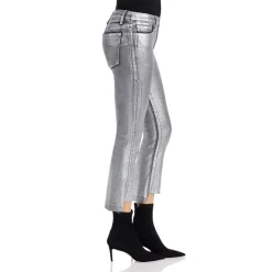 Brand new ⭐ FRAME Le Crop Mini High Rise 🧥 Coated Bootcut 👖 Jeans In Gunmetal Noir 🎉 -Outlet Frame Store unnamed file 368