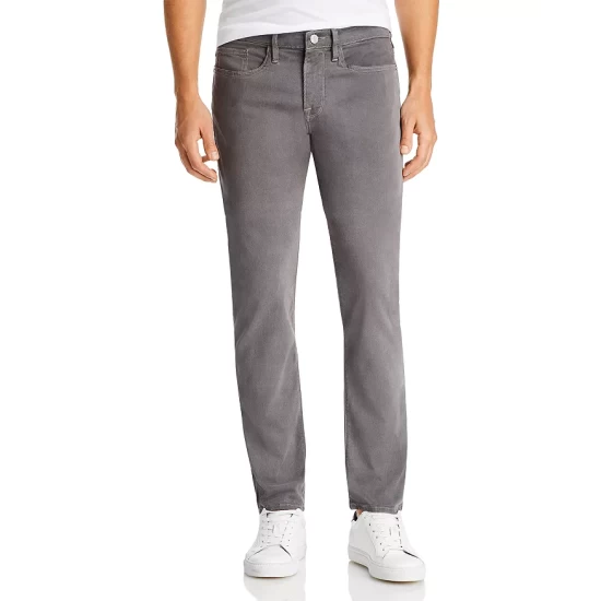 Hot Sale ⌛ FRAME L'Homme Slim Brushed Twill Pants Steel Gray 😉 1 Hot Sale ⌛ FRAME L'Homme Slim Brushed Twill Pants Steel Gray 😉