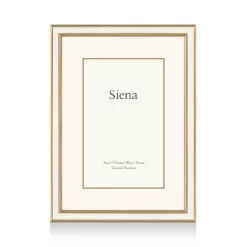 Best Pirce 🤩 Siena White Enamel With Gold Frame, 8" X 10" 💯