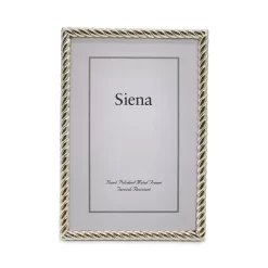 Outlet ๐งจ Siena Silver Rope 5" X 7" Picture Frame ๐