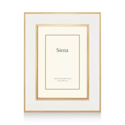 Deals 🌟 Siena White Wide Enamel With Gold Frame 🥰