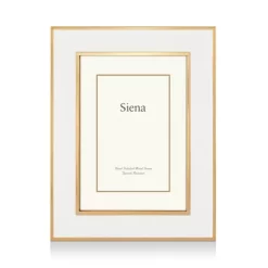 Hot Sale 💯 Siena White Enamel With Gold Frame, 4" X 6" 👏