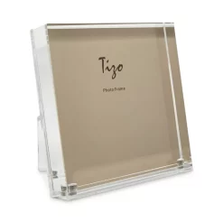 New 🛒 Tizo Lucite Easel Back 5" X 5" Picture Frame Clear 🤩