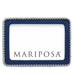 New 🛒 Mariposa Beaded 4" X 6" Frame Blue 👍