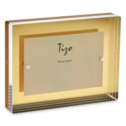 Best Sale ❤️ Tizo Lucite 4" X 6" Picture Frame Gold ⭐
