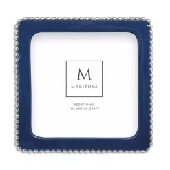 Budget 😀 Mariposa Beaded 5" X 5" Frame Blue 🔥