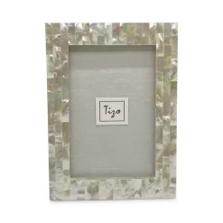 Budget 🌟 Tizo 👩 Mother Of Pearl 8" X 10" Picture Frame Pearl White 🤩