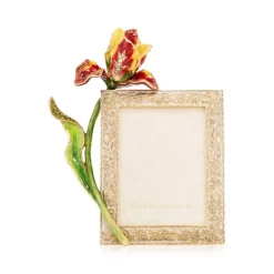 New 🧨 Jay Strongwater Ilsa Tulip Picture Frame, 3" X 4" Flora 🔔