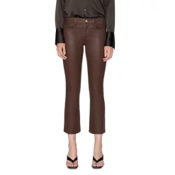 Coupon 🛒 FRAME Le Crop Mini 🧥 Coated Bootcut 👖 Jeans In Dark Chocolate Dark Chocolare 🔥