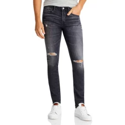 New 🧨 FRAME L'Homme Black Oak Ripped Skinny 👖 Jeans In Black Oak 🔥