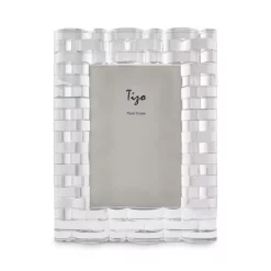 New 😀 Tizo Clear Curved Bricks Crystal Glass 4" X 6" Picture Frame No Color 🧨