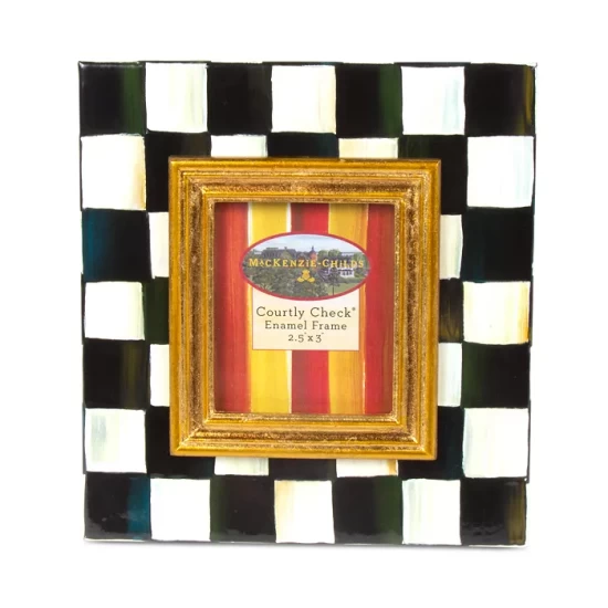 New 🤩 Mackenzie-Childs Courtly Check® Enamel Picture Frame, 2.5" X 3" No Color ✨ 1 New 🤩 Mackenzie-Childs Courtly Check® Enamel Picture Frame, 2.5" X 3" No Color ✨