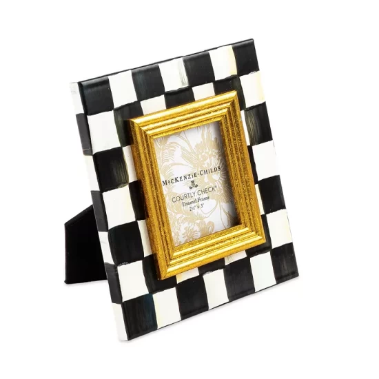 New 🤩 Mackenzie-Childs Courtly Check® Enamel Picture Frame, 2.5" X 3" No Color ✨ 2 New 🤩 Mackenzie-Childs Courtly Check® Enamel Picture Frame, 2.5" X 3" No Color ✨ - Image 2